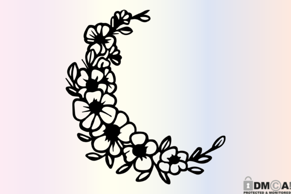 Download Floral Moon Svg, Boho Celestial SVG PNG - Premium Resources