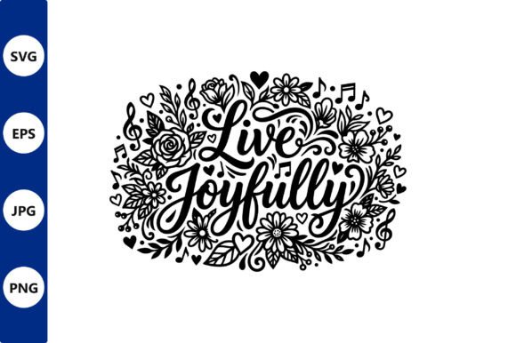 Download Live Joyfully Floral Doodle Border - Floral doodle border Collection